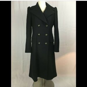 Zara AW 2015 Military Style Coat Black S